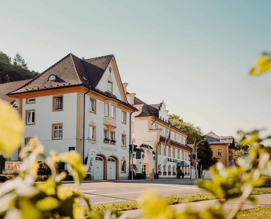 a building on the side of a street at Boutique-Hotel Bayerischer Hof in Kempten