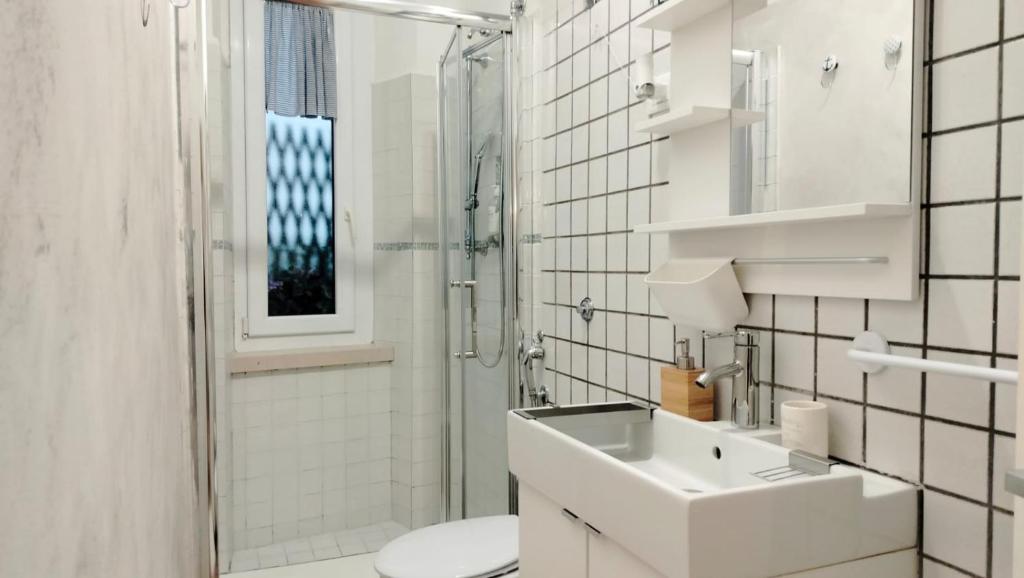 Koupelna v ubytování B&B La Casa in Centro