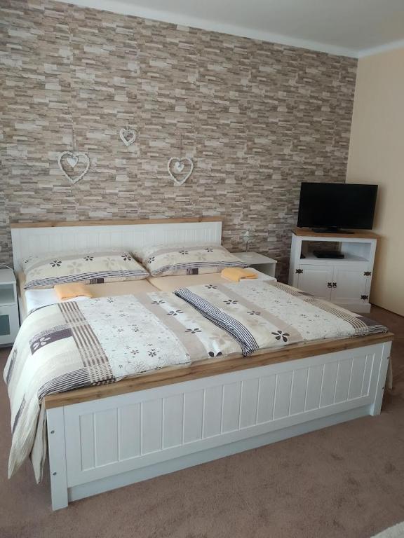 Postel nebo postele na pokoji v ubytování Apartment Krnov