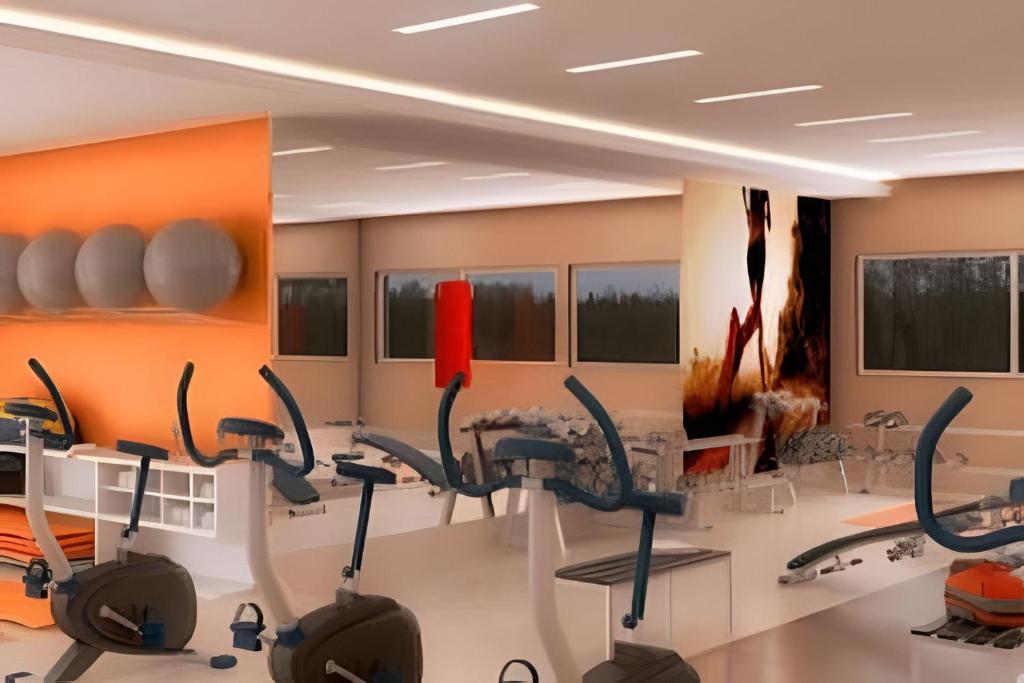 Fitness centrum a/nebo fitness zařízení v ubytování Ondas Praia Resort em Porto Seguro