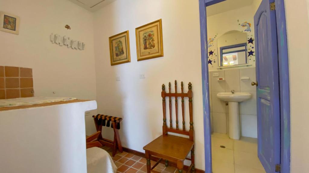 Koupelna v ubytování Sakti Hostal B&B