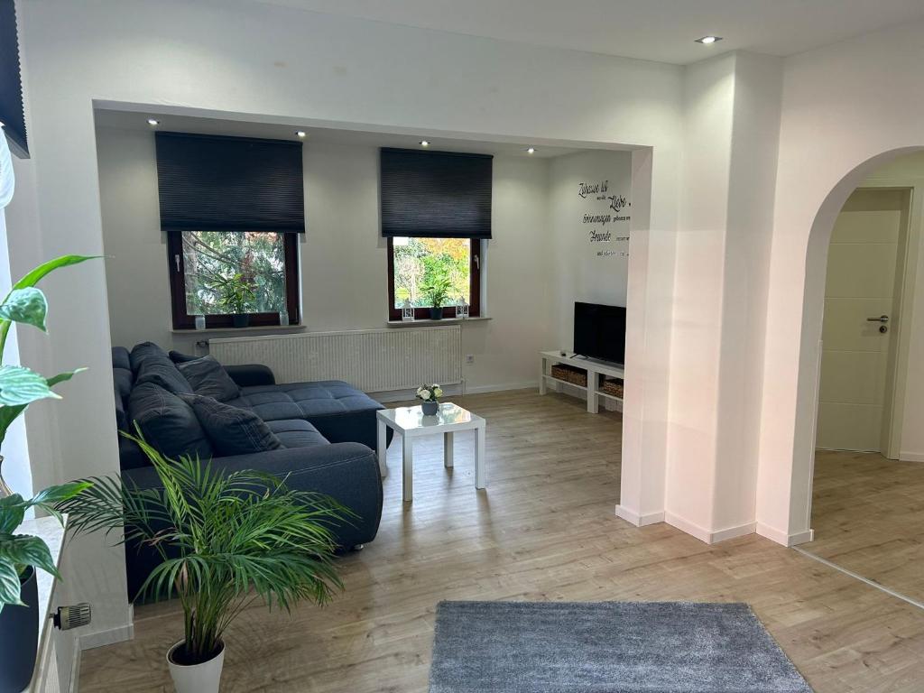Χώρος καθιστικού στο Ferienwohnung im Wesertal