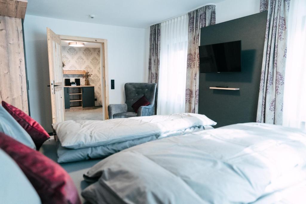 Postel nebo postele na pokoji v ubytování Fonses Chalet