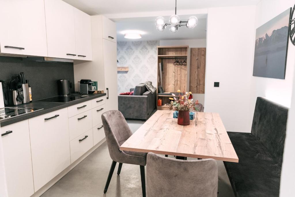 Kuchyň nebo kuchyňský kout v ubytování Fonses Chalet