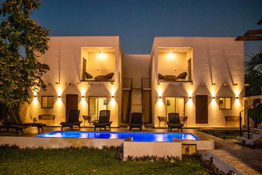 Bazén v ubytování Villas Mar Turquesa Cozumel nebo v jeho okolí