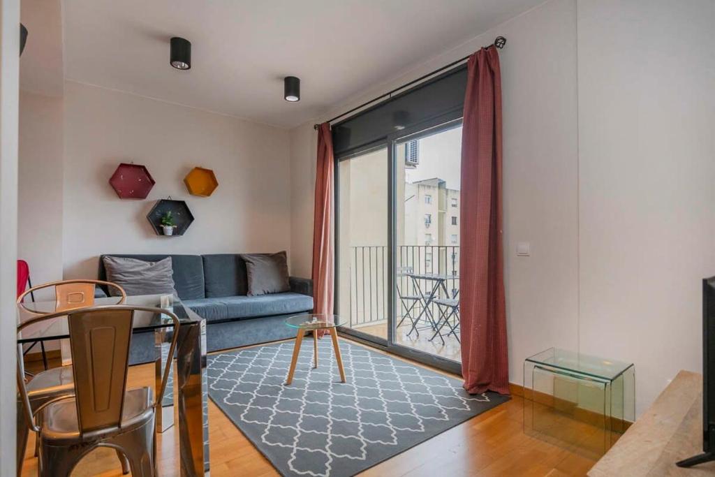 Posezení v ubytování Modern and bright apartment in Eixample 5-1