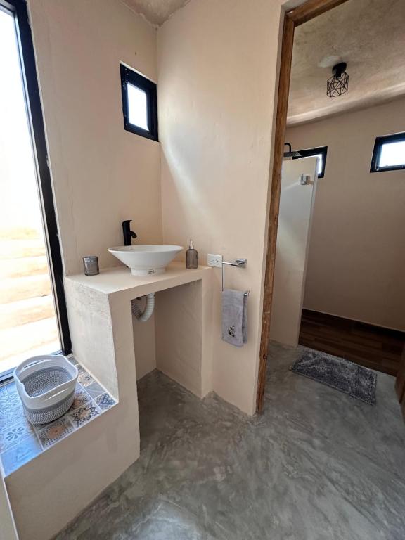 Koupelna v ubytování Xbalche eco hotel & RV park