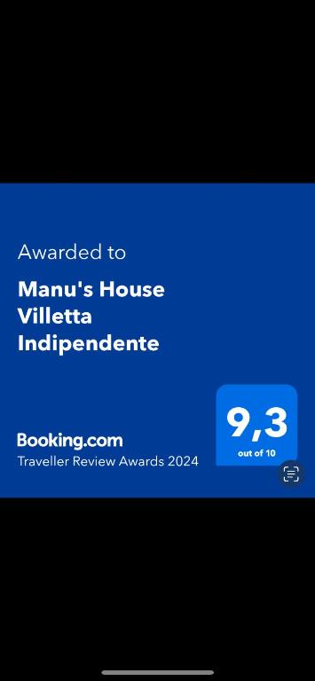 Certifikát, hodnocení, plakát nebo jiný dokument vystavený v ubytování Manu's House Villetta Indipendente