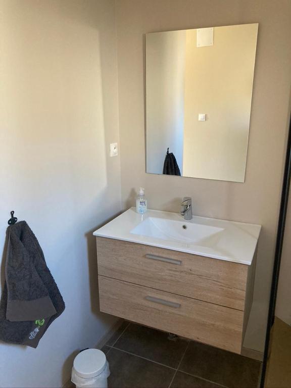 Koupelna v ubytování Chambre au calme