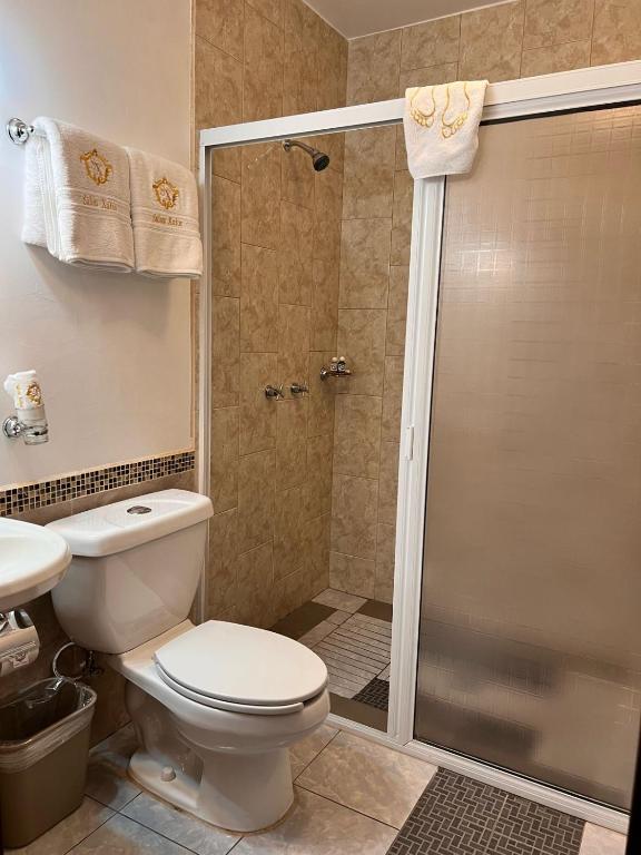 Koupelna v ubytování Hotel & Eventos Xalos