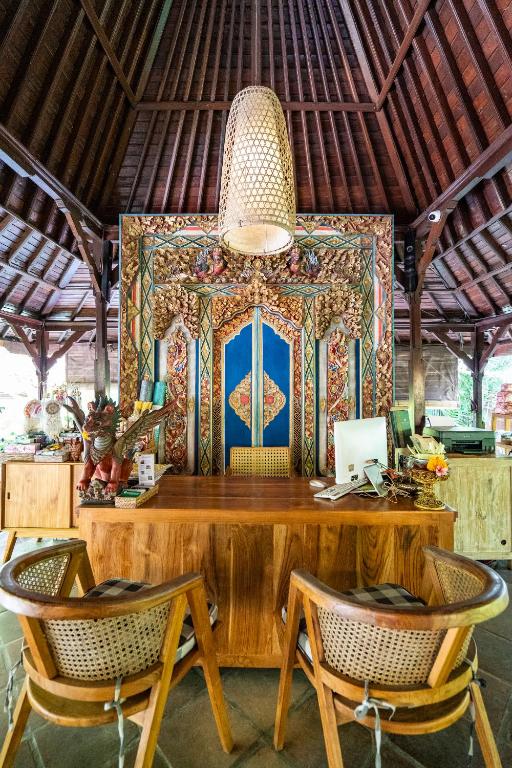 Restaurace v ubytování Meruhdani Boutique Hotel Ubud