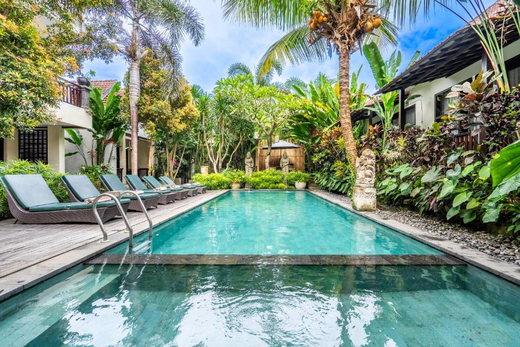 Bazén v ubytování Meruhdani Boutique Hotel Ubud nebo v jeho okolí