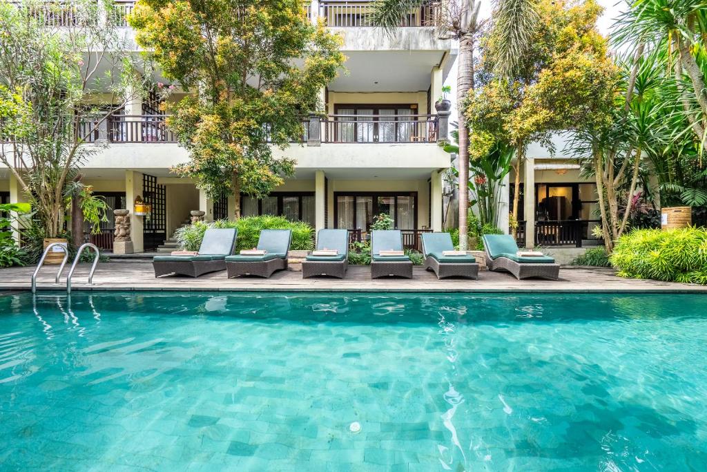 Bazén v ubytování Meruhdani Boutique Hotel Ubud nebo v jeho okolí