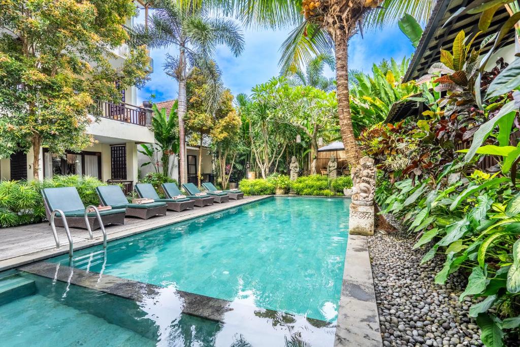 Bazén v ubytování Meruhdani Boutique Hotel Ubud nebo v jeho okolí