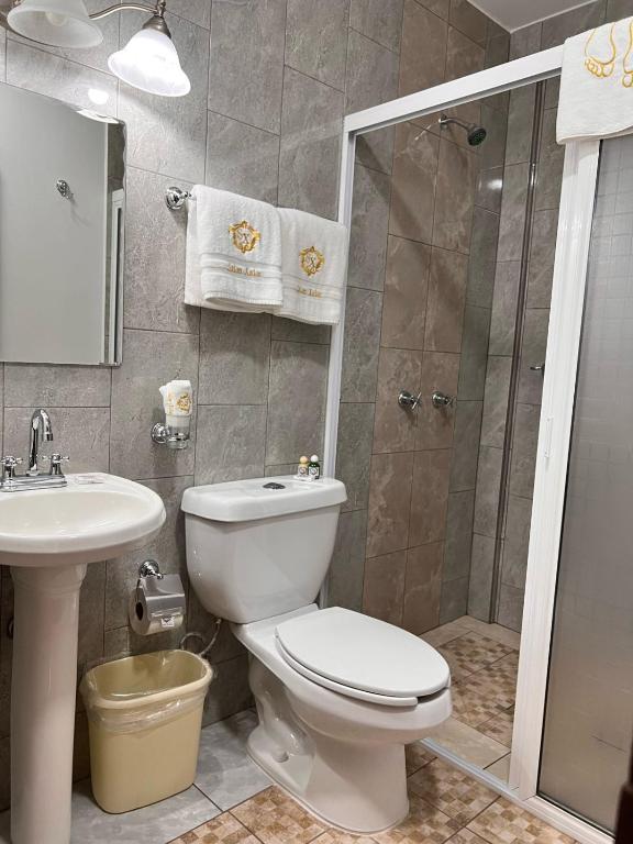 Koupelna v ubytování Hotel & Eventos Xalos