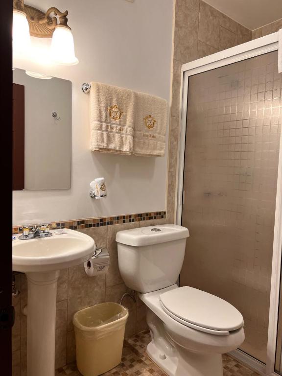 Koupelna v ubytování Hotel & Eventos Xalos