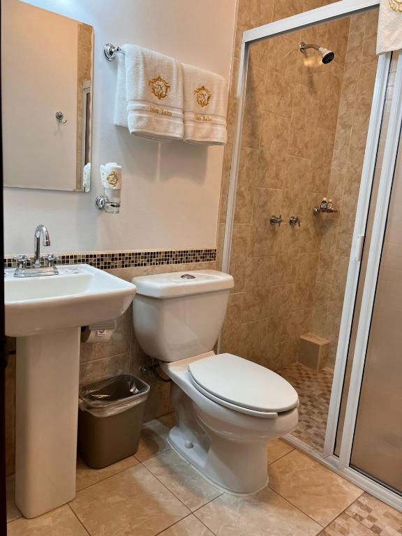 Koupelna v ubytování Hotel & Eventos Xalos