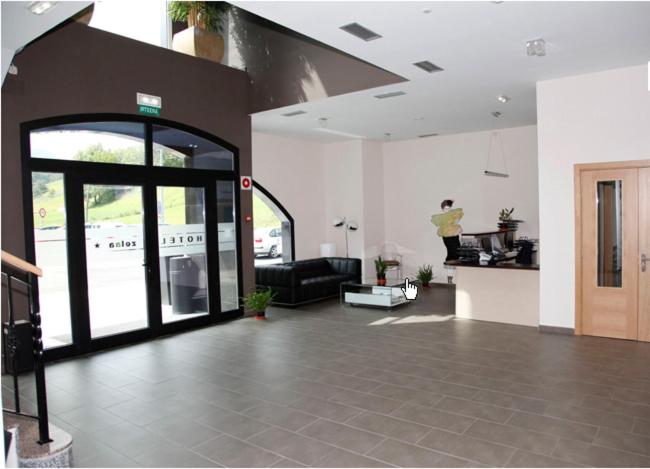 Kuchyň nebo kuchyňský kout v ubytování Hotel Restaurante Zelaa