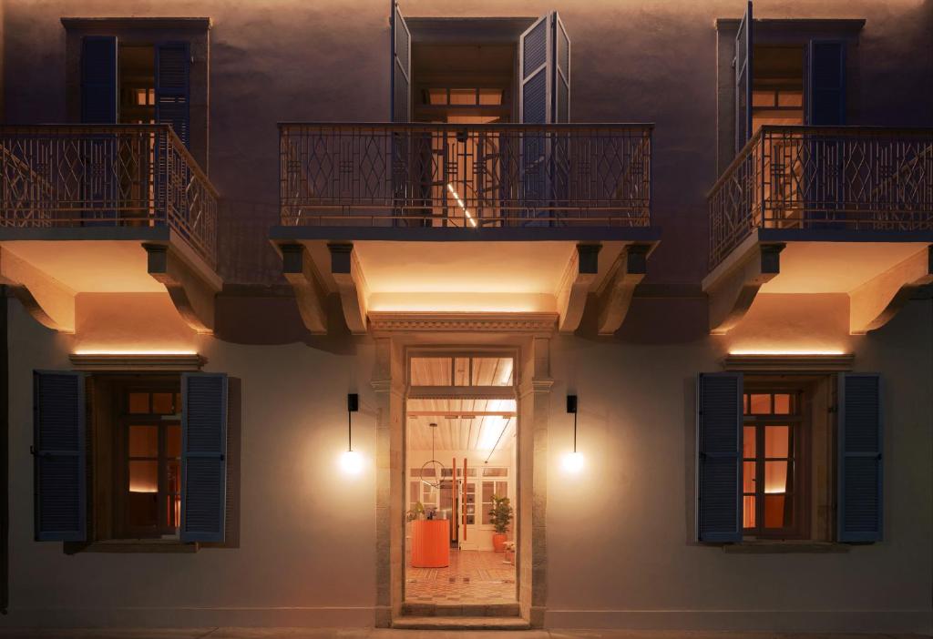 a building with balconies on the side of it at Heart Hotel in Limassol