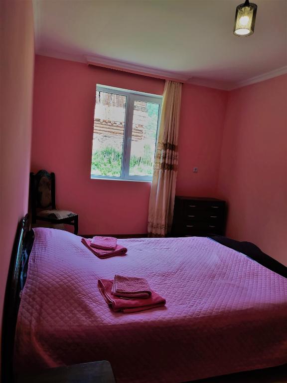 Postel nebo postele na pokoji v ubytování Gujejiani Guest house