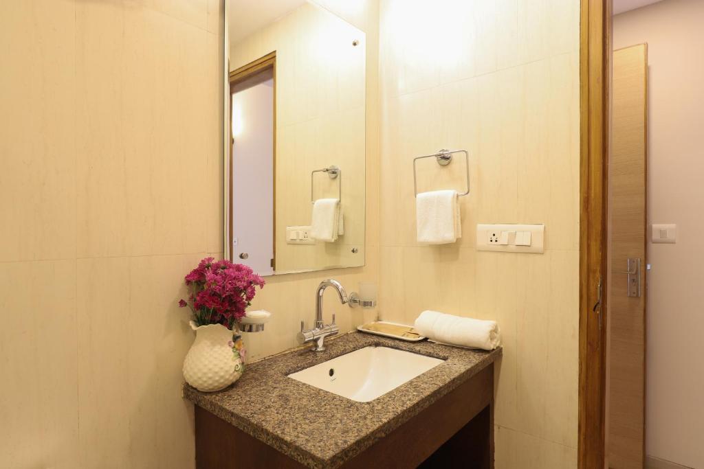 Koupelna v ubytování Veera Strand Park Serviced Apartments near Calangute