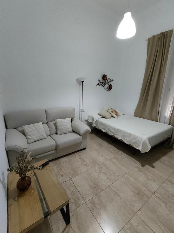 Posteľ alebo postele v izbe v ubytovaní El Palo Estudio