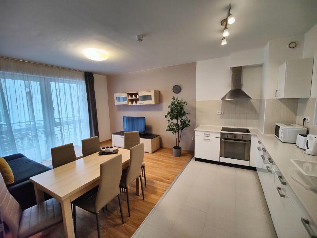 Kuchyňa alebo kuchynka v ubytovaní Corvin Plaza Apartments & Suites
