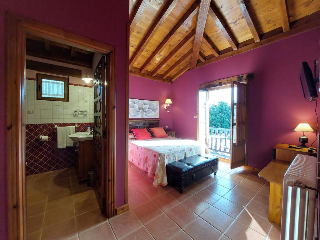 Postel nebo postele na pokoji v ubytování Hotel Rural Señorío de Altamira - Adults Only