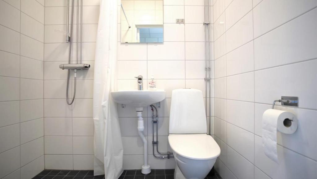 Koupelna v ubytování Forenom Hostel Gothenburg Säve