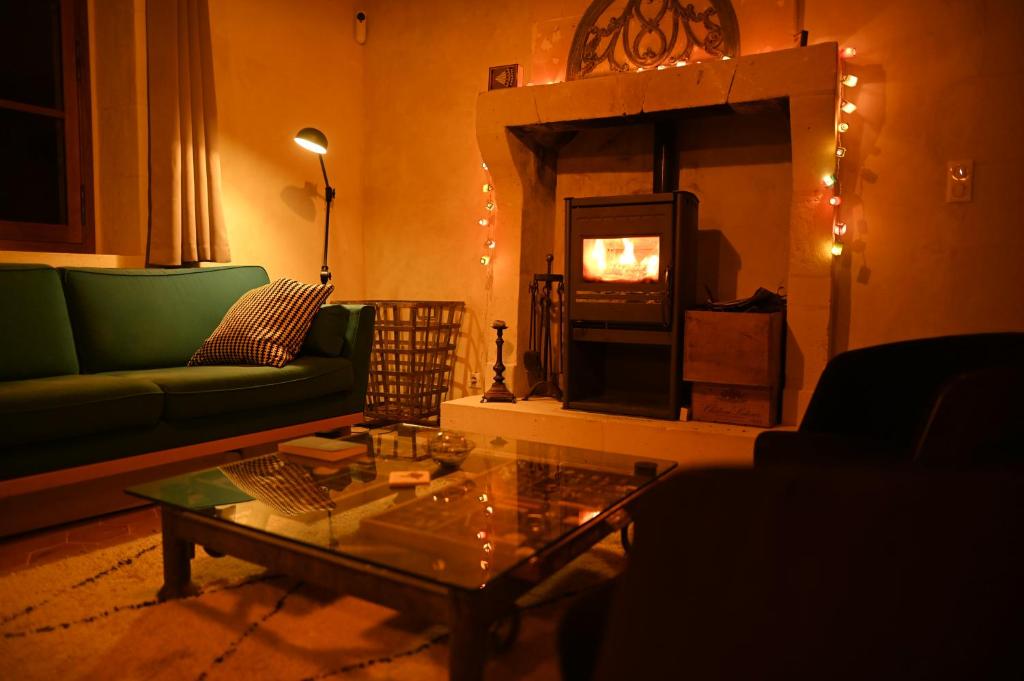 Posezení v ubytování une oasis dans le perche