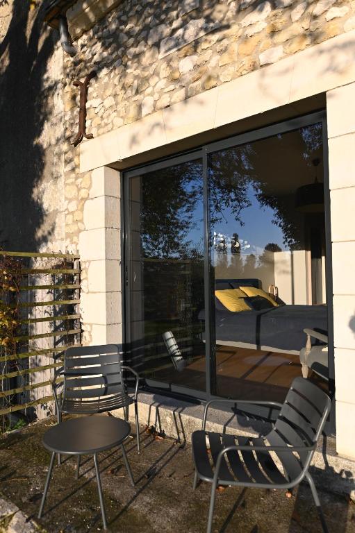 Patio nebo venkovní prostory v ubytování une oasis dans le perche