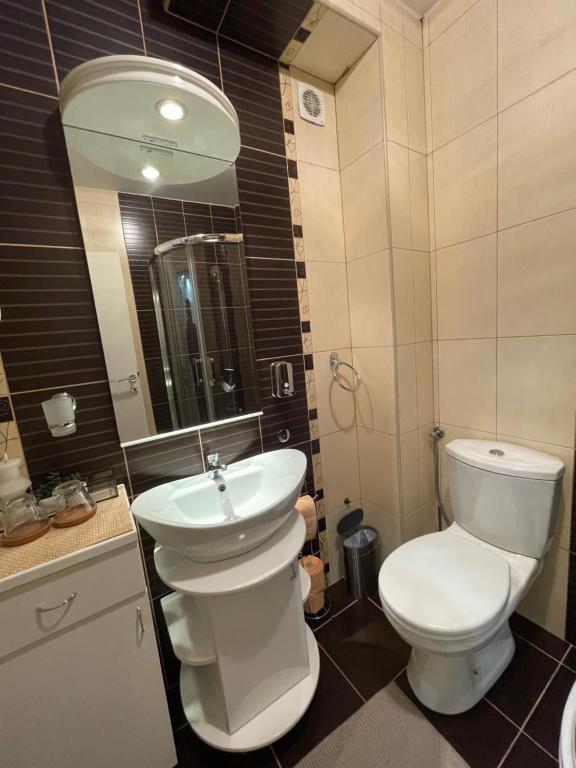 Koupelna v ubytování Charme apartman