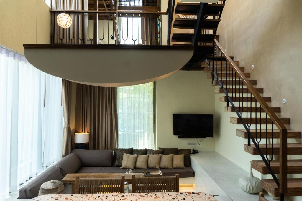 Posezení v ubytování Seamira House Huahin