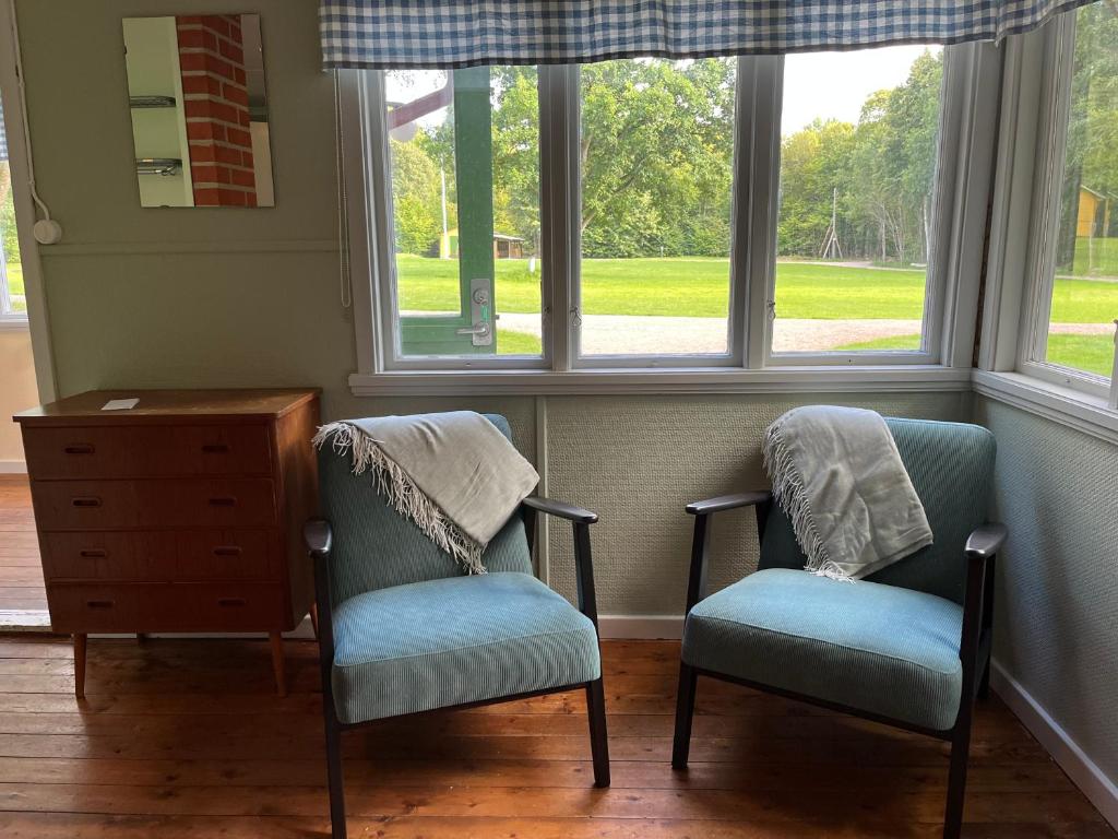 Posezení v ubytování Ormanäsgårdens Stugby