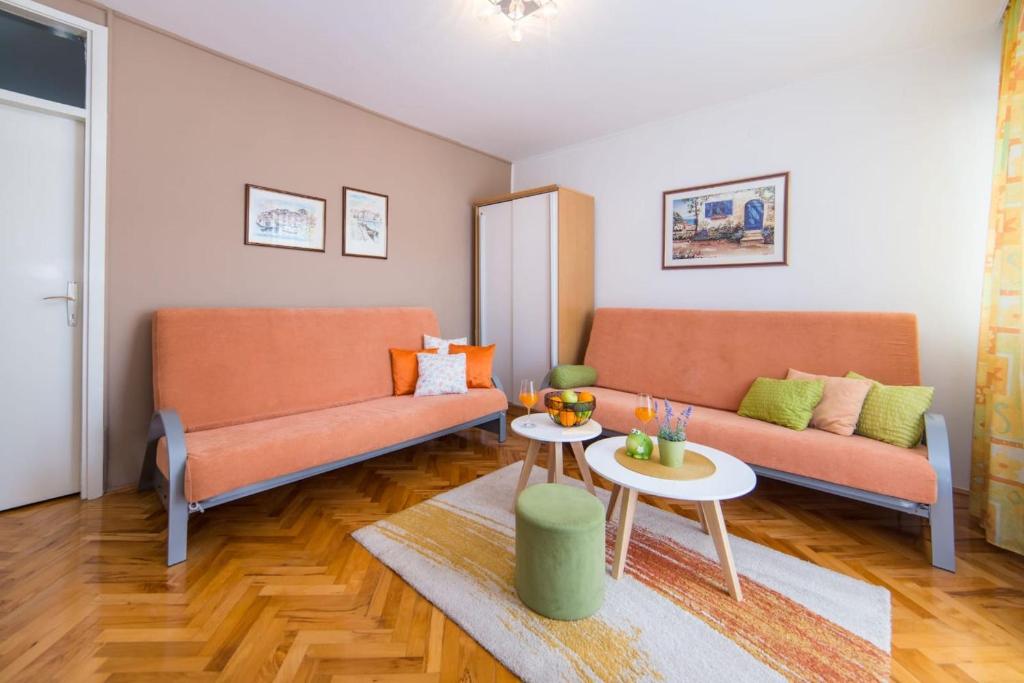 Posezení v ubytování Apartment Orange Oasis