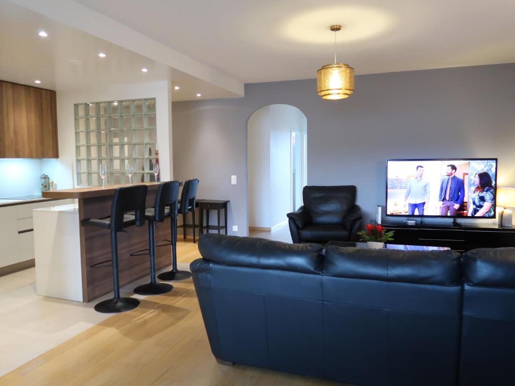 Телевизор и/или развлекательный центр в Apartment Résidence Ciomal by Interhome