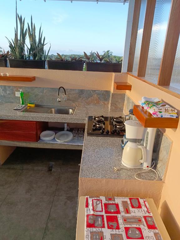 Kuchyň nebo kuchyňský kout v ubytování Patty House Galapagos