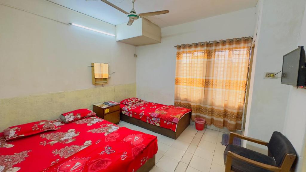 Katil atau katil-katil dalam bilik di Hotel Al Makka