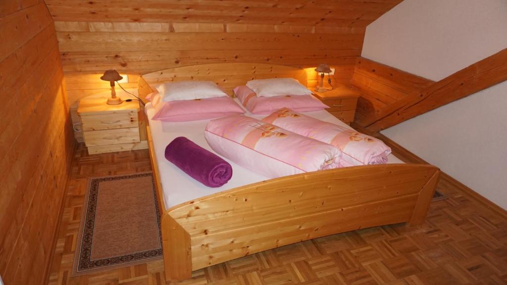 Postel nebo postele na pokoji v ubytování Mooserhof