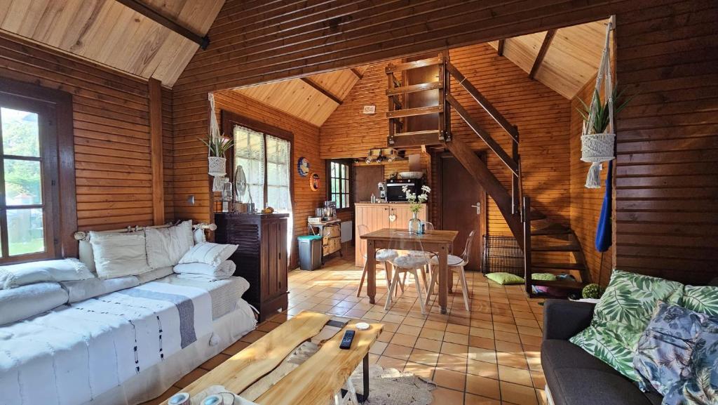 Posezení v ubytování Chalet de Béon