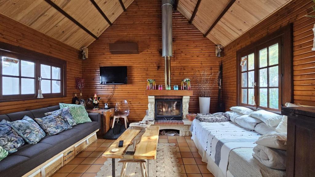 Posezení v ubytování Chalet de Béon