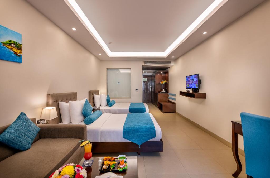 Posezení v ubytování Golden Tulip Candolim, Goa
