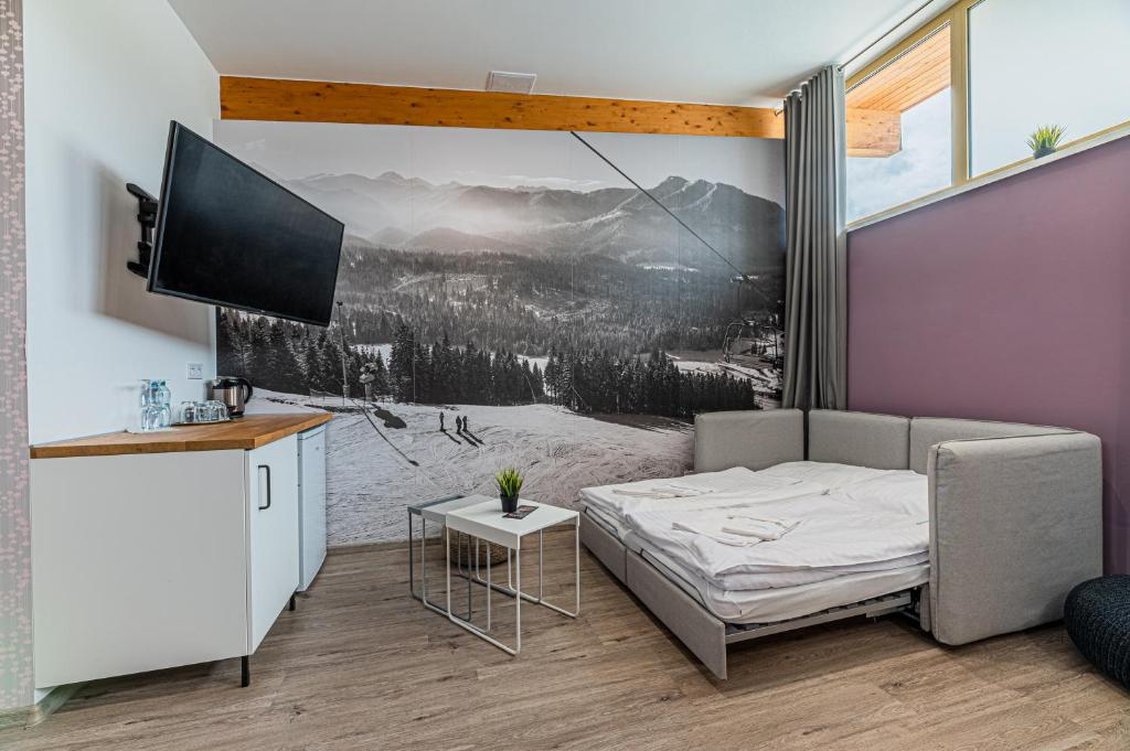 TV a/nebo společenská místnost v ubytování MEANDER THERMAL & SKI REZORT ORAVICE
