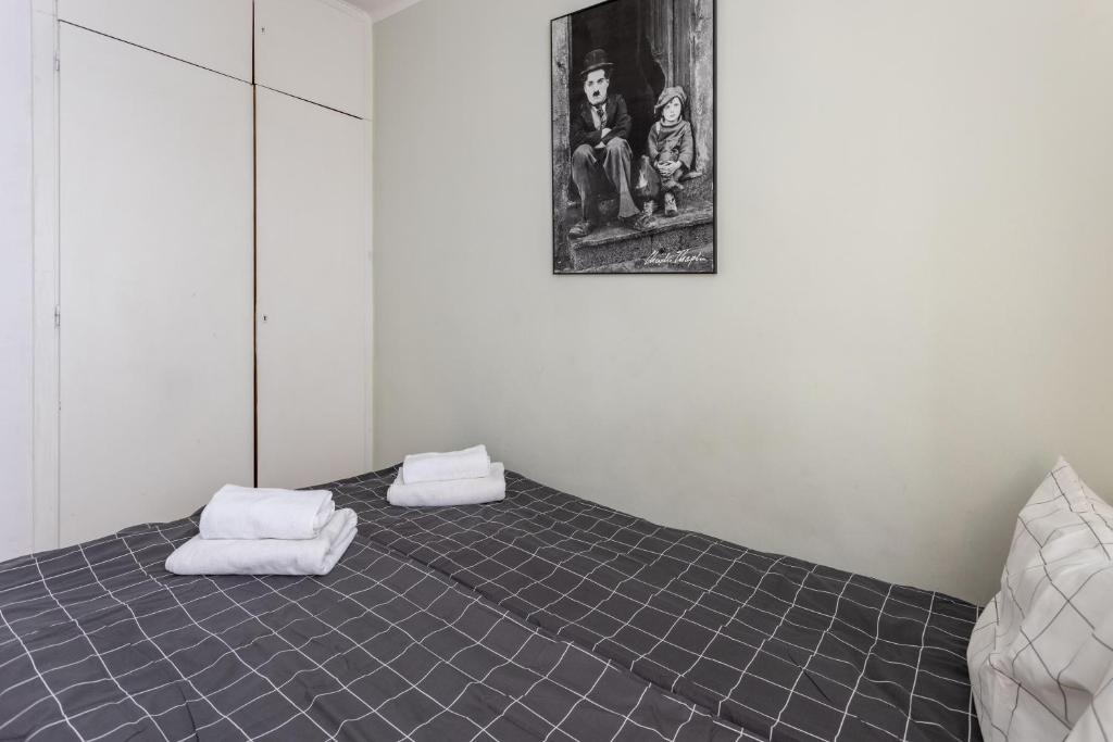 Katil atau katil-katil dalam bilik di Golden Apartments in Warsaw - Browary Warszawskie - Żelazna