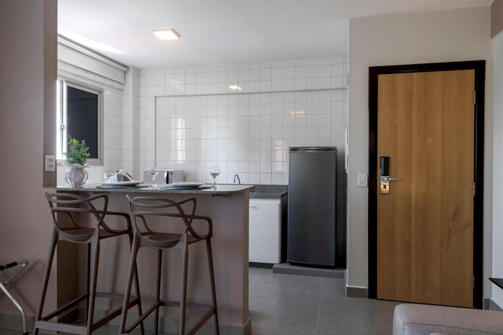 Kuchyň nebo kuchyňský kout v ubytování Lym Flat Hotel