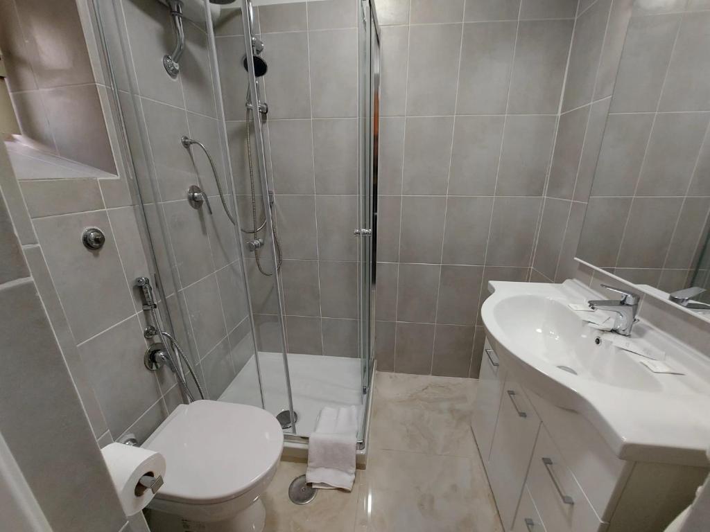 Koupelna v ubytování Hotel Positano
