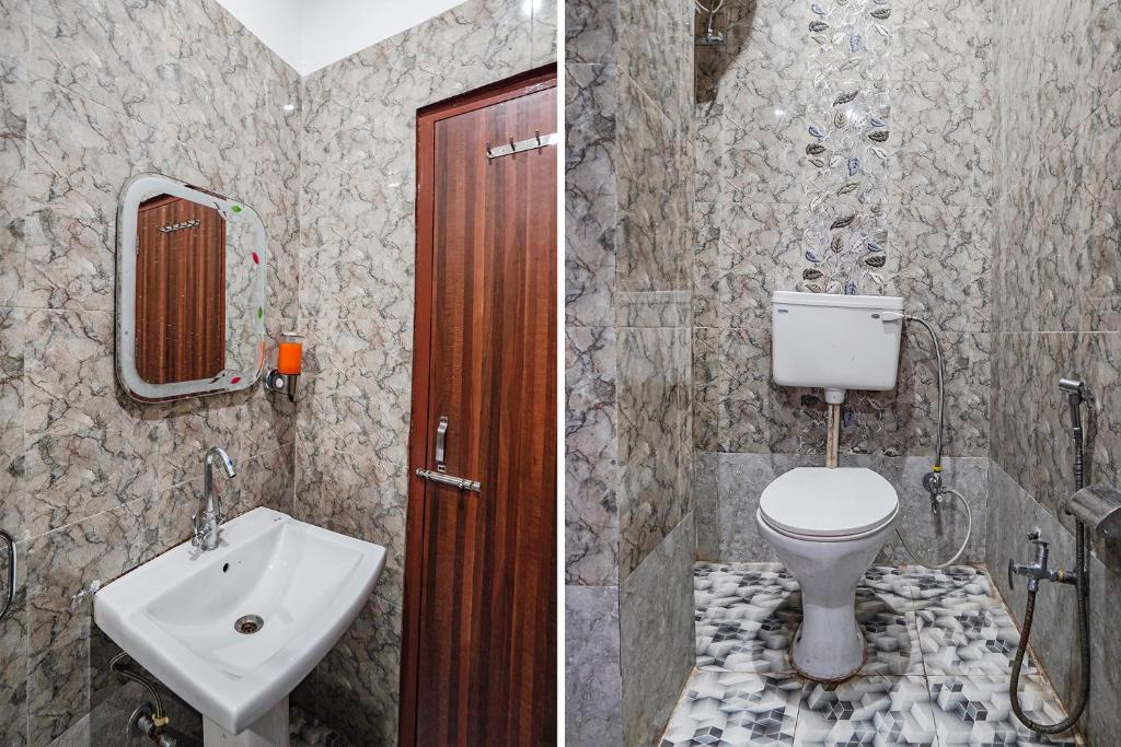 Koupelna v ubytování FabHotel Deepak Palace