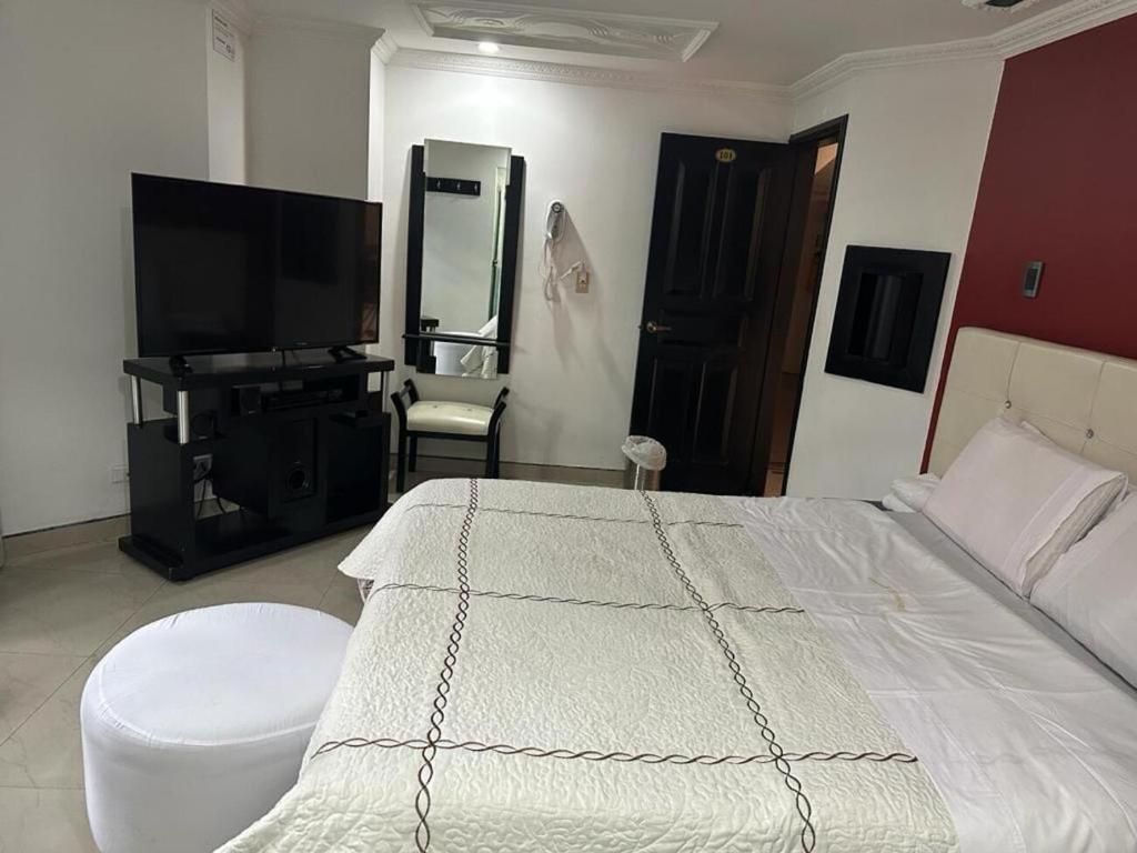 TV a/nebo společenská místnost v ubytování Hotel Bosque Chapinero
