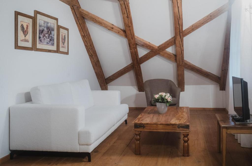 A television and/or entertainment centre at Romantik Spa Hotel Elixhauser Wirt