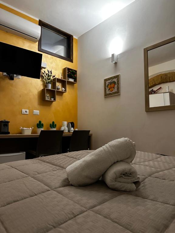 Postel nebo postele na pokoji v ubytování O munti rooms